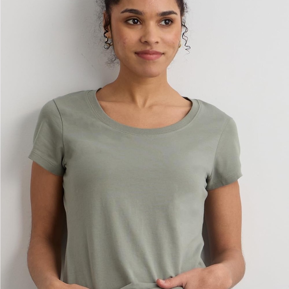 Women's Sage Green Short Sleeve Top